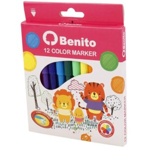 ماژیک 12 رنگ  بنیتو